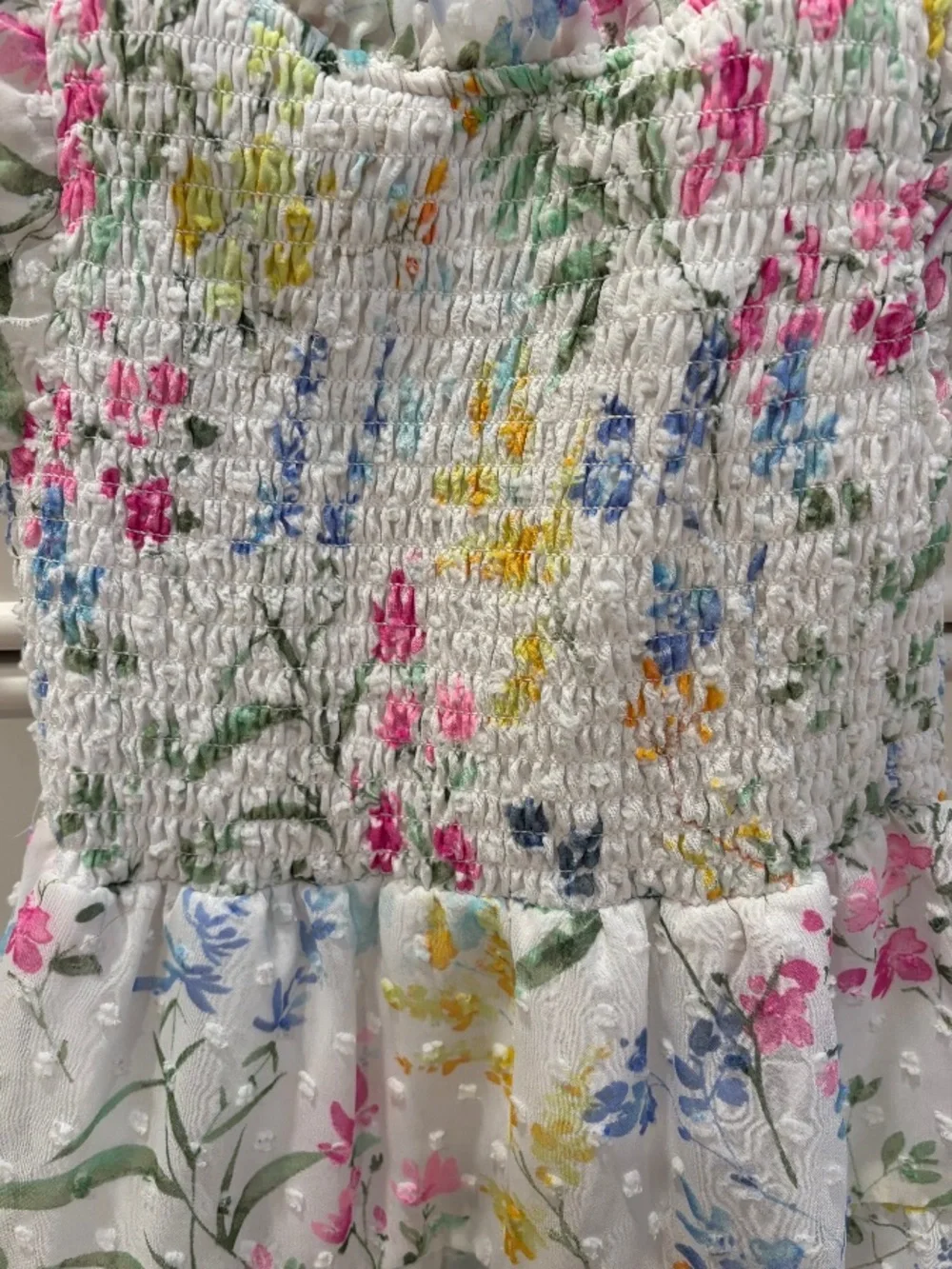 Gymboree- Floral Smocked Tiered Dress. Size 4T